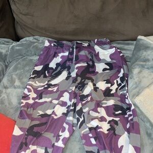 Purple Camouflage Bottoms